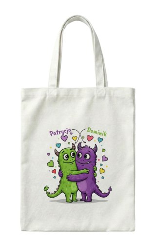 Torba walentynkowa - Para stworków z dowolnymi imionami