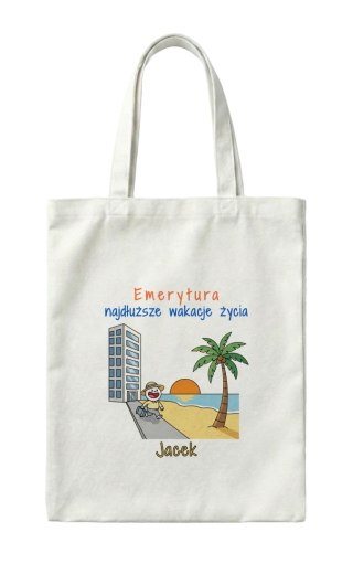 Torba z okazji przejścia na emeryturę z dowolnym imieniem