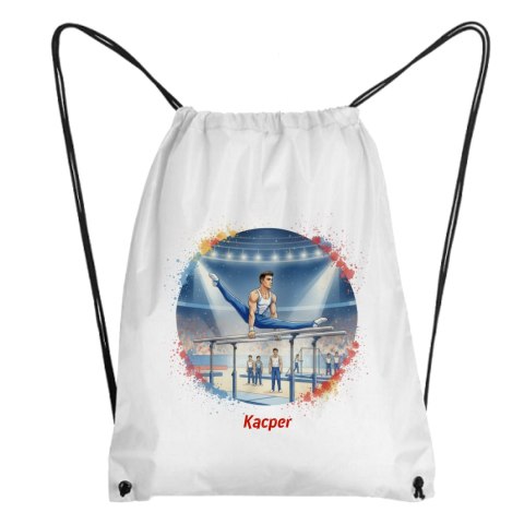 Worek Gimnastyka sportowa mężczyzna z dowolnym imieniem