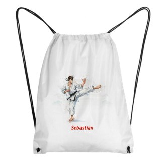 Worek Zawodnik karate z dowolnym imieniem