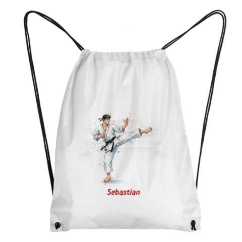 Worek Zawodnik karate z dowolnym imieniem