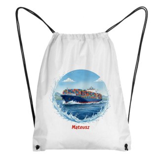 Worek statek kontenerowiec z dowolnym imieniem