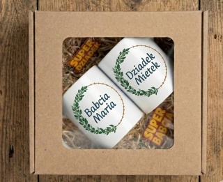 Zestaw prezentowy kubki na dzień babci i dziadka