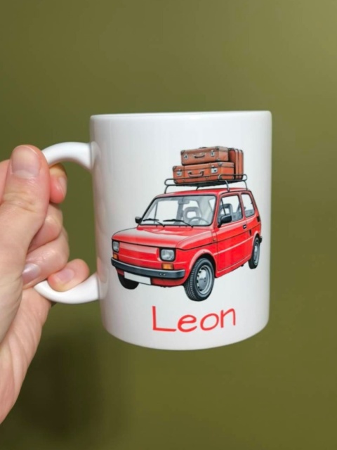 Kubek Fiat 126p Maluch z dowolnym imieniem