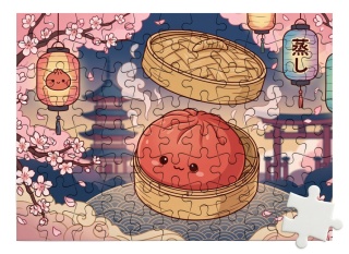 Puzzle squishy pierożek bao