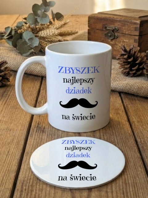 Zestaw prezentowy z dowolnym imieniem - najlepszy dziadek na świecie