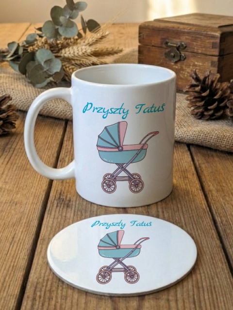 Zestaw prezentowy przyszły tatuś - kubek i podkładka