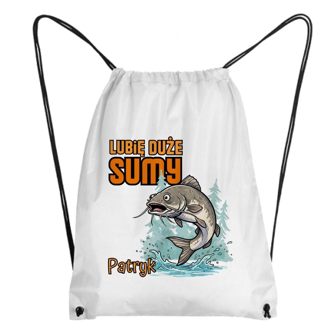 Worek dla Wędkarza z sumem i imieniem
